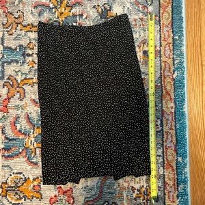 Stretch black and white polka dot pencil skirt sz medium